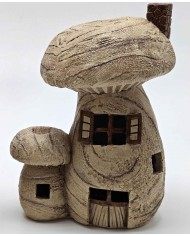 Dekorácia domček hríb LED 15x12x21 cm poly