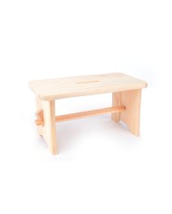 Stolček drevený Obdĺžnik 39x19x20cm nízky KLC