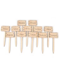 Zápichy/tabuľka do byliniek sada 12ks