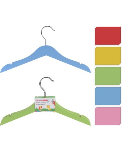 Vešiak - ramienko detské drevo sada 2 ks