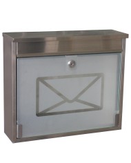 Schránka poštová OSKAR nerez+sklo Skveler
