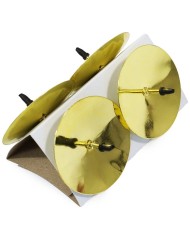 Podstavec na sviečku kruh 5,3 cm zlatý sada 4 ks