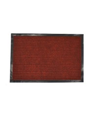 Rohož 40x60 cm guma+textil bordová pruhovaná s gumeným okrajom