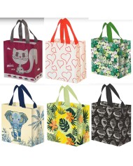 Taška nákupná PP laminát. mix 10 litrov 25x15x27cm KLC