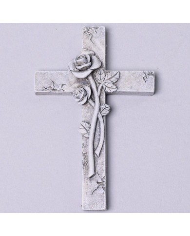 Dekorácia kríž 7,5x2x11,5 cm polyres