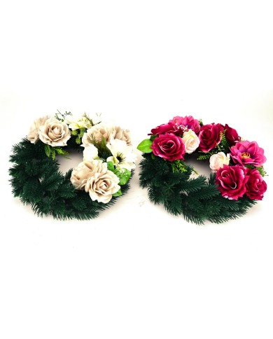 Veniec náhrobný veľký 35cm dekor, UH, SVK