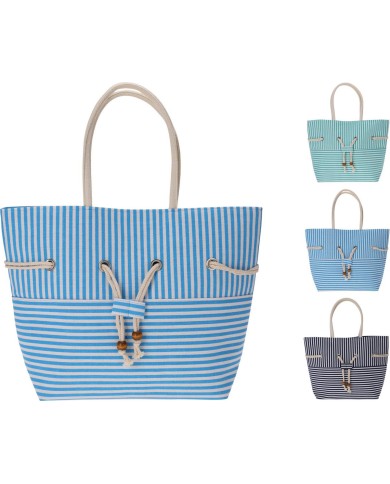 Taška plážová 49x35 cm dizajn prúžky mix