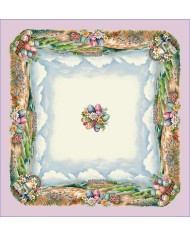 Obrus gobelínový, Veľkonočné vajíčka/jarná obloha, 100x100cm