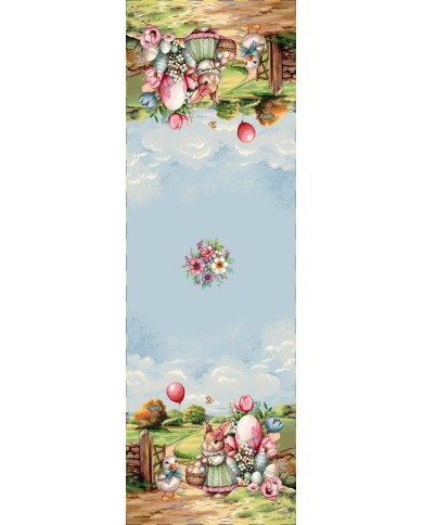 Obrus gobelínový, Veľkonočná zábava/hravá jar, 45x140cm