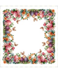 Obrus gobelínový, Veľkonočné vajíčka/motýlia lúka, 100x100cm