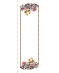 Obrus gobelínový, Veľkonočné kuriatka/pestrá jar, 45x140cm