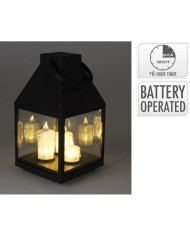 Lampáš svietnik s LED sviečkami 25 cm s časovačom