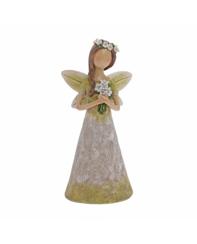 Postavička víla 25 cm poly bielo-zelená