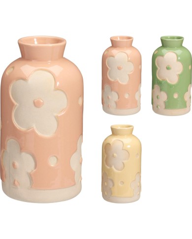 Váza 14x7,5 cm keramika mix