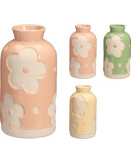 Váza 14x7,5 cm keramika mix