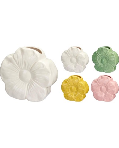 Váza 22 cm dizajn kvet porcelán mix