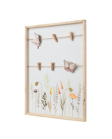 Dekorácia rámik na fotky 28,5x40x2 cm drevo prírodná