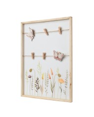 Dekorácia rámik na fotky 28,5x40x2 cm drevo prírodná