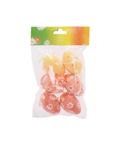 Ozdoba závesná vajíčko plast 6 cm sada 6 ks mix /248540