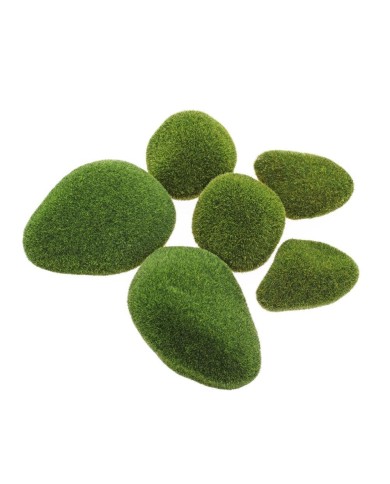 Dekorácia kamene mach sada 6 ks mix