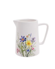 Dekorácia krčah 13,4x9,5x12,8 cm kvety porcelán