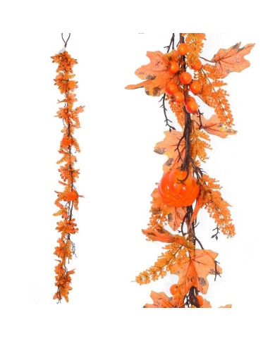 Girlanda lístie javor+tekvica+oranžové šípky 153cm