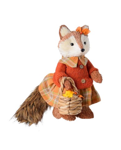 Postavička líška s košíkom 16x20x27cm