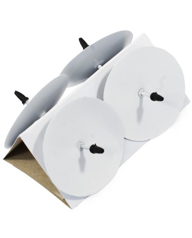 Podstavec na sviečku kruh 5,3 cm biely sada 4 ks