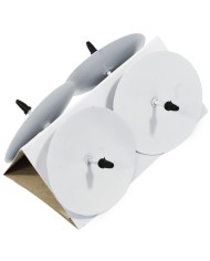 Podstavec na sviečku kruh 5,3 cm biely sada 4 ks