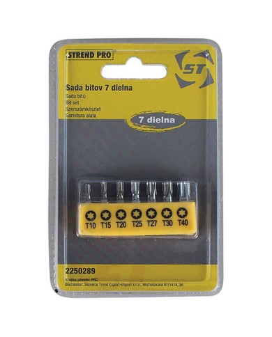 Sada bitov Strend Pro YF40518 • 7 dielna, S2, T 10-15-20-25, TH 4-5-6