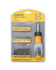 Sada bitov Strend Pro BSY240, 44 dielna, s račňovým skrutkovačom, Cr-V