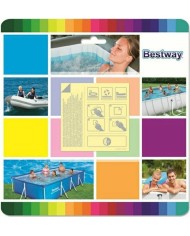 Sada na opravu bazénov Bestway® 62091, na opravu bazénov a nafukovačiek, 10 ks, 65x65 mm