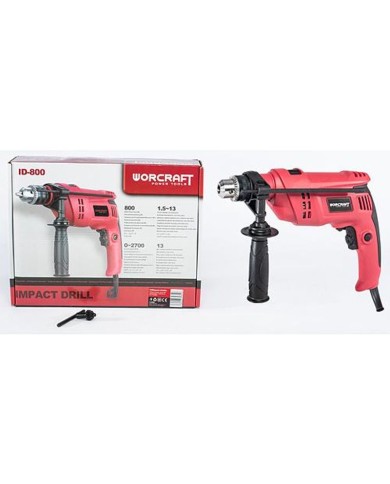 Vŕtačka Worcraft ID-800, 800 W, kľúč 13 mm, príklepová
