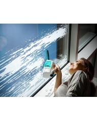 Čistič okien LEIFHEIT 51003 Window cleaner, s tyčou 43 cm, mop a vysávač na okná, akumulátorový