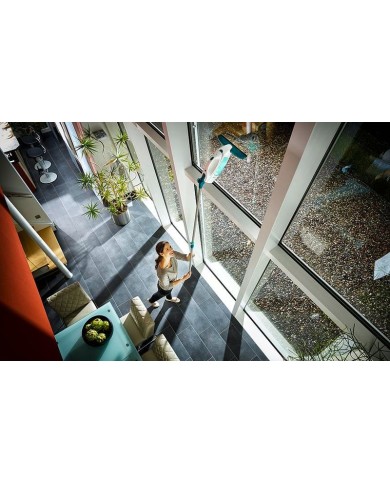 Čistič okien LEIFHEIT 51003 Window cleaner, s tyčou 43 cm, mop a vysávač na okná, akumulátorový