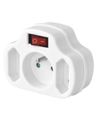 Zásuvka rozbočka 2× + 1× s vypínačom (rozdvojka)