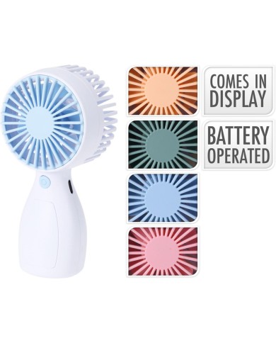 Ventilátor ručný nabíjateľný 13 cm detský mix