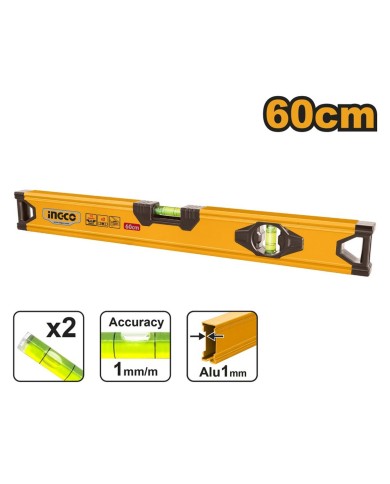 Vodováha 600 mm ALU 2 libely INGCO KLC