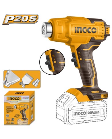 Pištoľ teplovzdušná HGLI2002 INGCO AKU 20V P20S INDUSTRIAL bez akumulátora a nab.