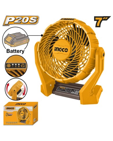 Ventilátor 18cm CFALI2007 INGCO AKU 20V P20S bez akumulátora a nab.