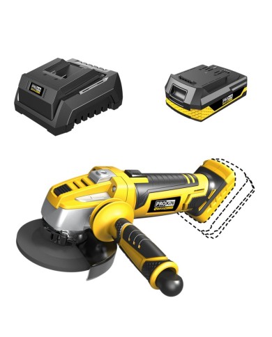 Brúska uhlová AG-L0118, 125 mm AKU 18V PROKIN - STARTER KIT KLC