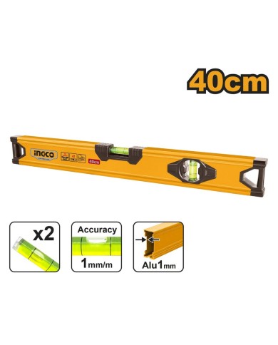 Vodováha 400mm ALU 2 libely INGCO KLC