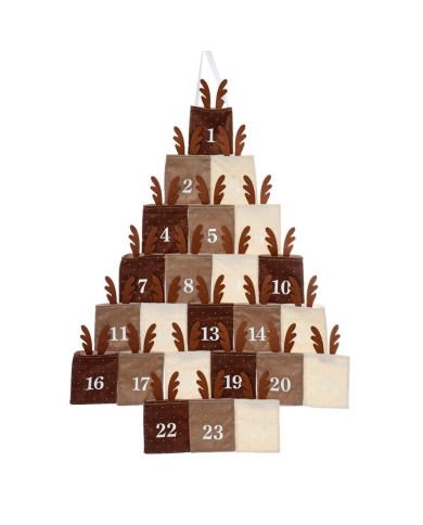 Ozdoba závesná kalendár adventný s parohami polyester