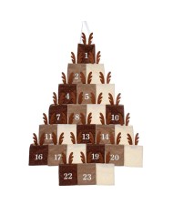 Ozdoba závesná kalendár adventný s parohami polyester