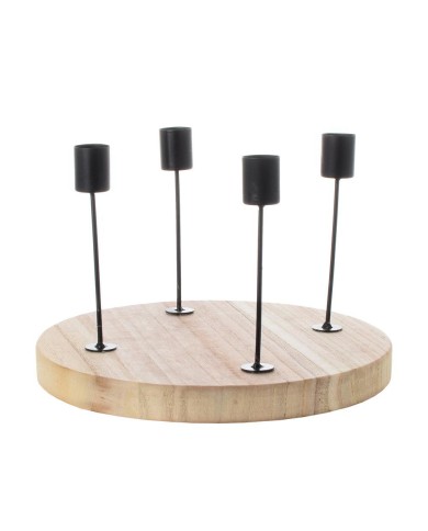 Svietnik adventný 25x10/14cm drevo