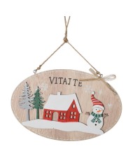 Ozdoba závesná Vitajte krajinka 22,6x0,9x14,5cm drevo