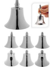 Dekorácia zvonček 5,5x11 cm kov strieborný mix