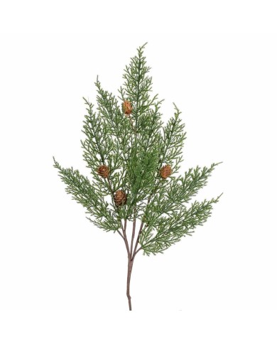 Ozdoba zapichovacia vianočný konár TUJA, šišky 50cm