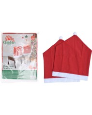 Obal na stoličku mikulášska čiapka 48x60 cm sada 2 ks