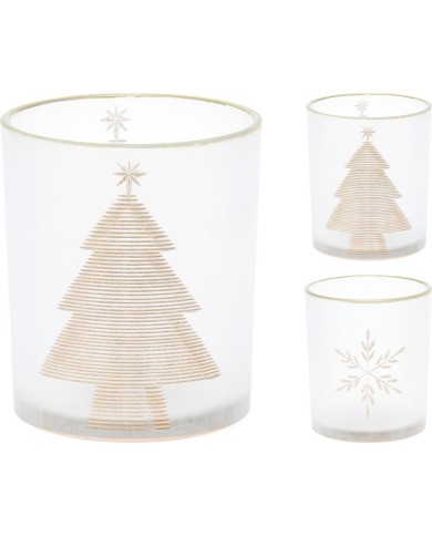 Svietnik na čajovú sviečku 8,8x10 cm sklo mix